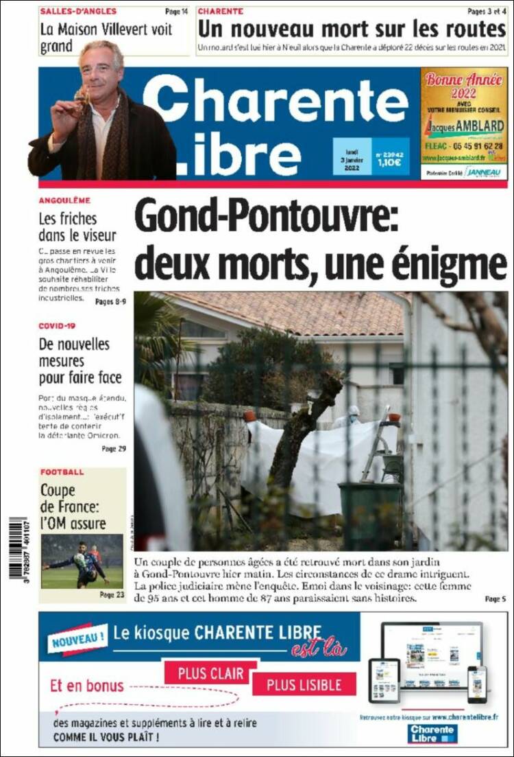 Portada de Charente Libre (France)