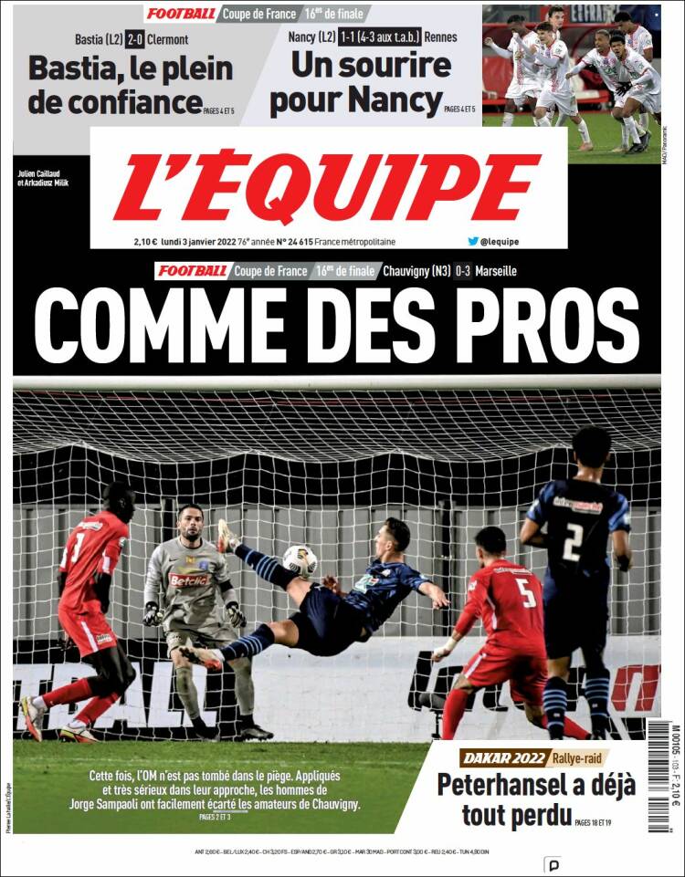 Portada de L'Equipe (France)