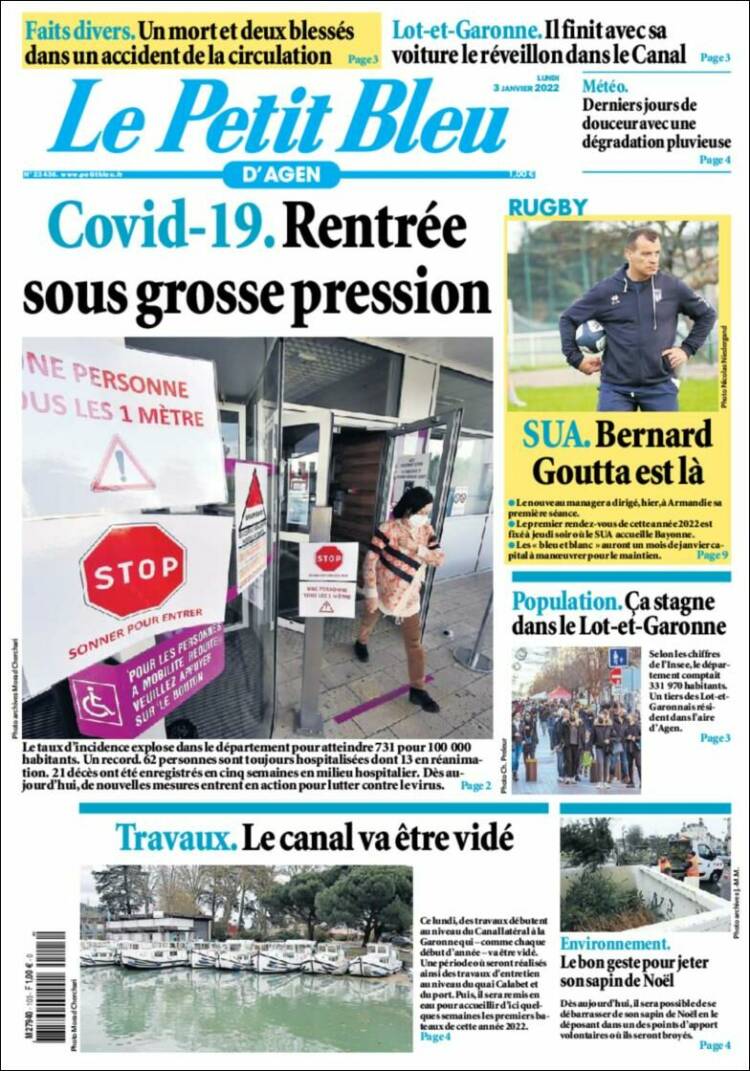 Portada de Le Petit Bleu (France)