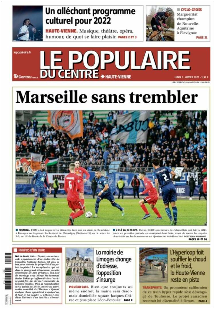 Portada de Le Populaire du Centre (France)