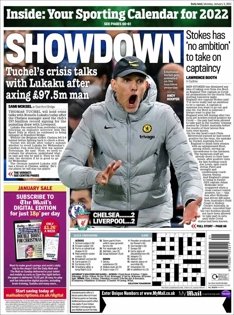Portada de Daily Mail Sport (United Kingdom)