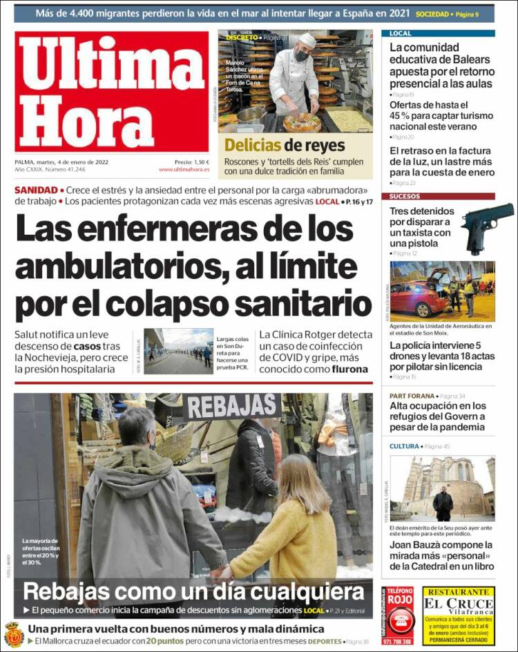 Portada de Última Hora (España)