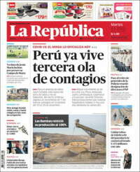 Portada de La Republica (Perú)
