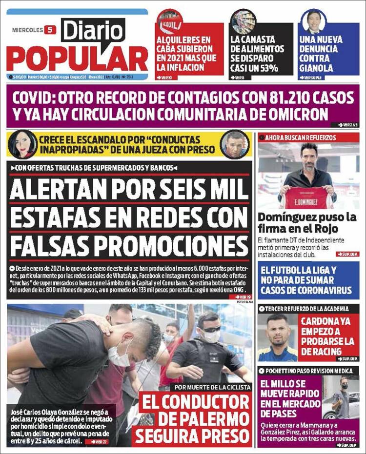 Portada de Diario Popular (Argentina)