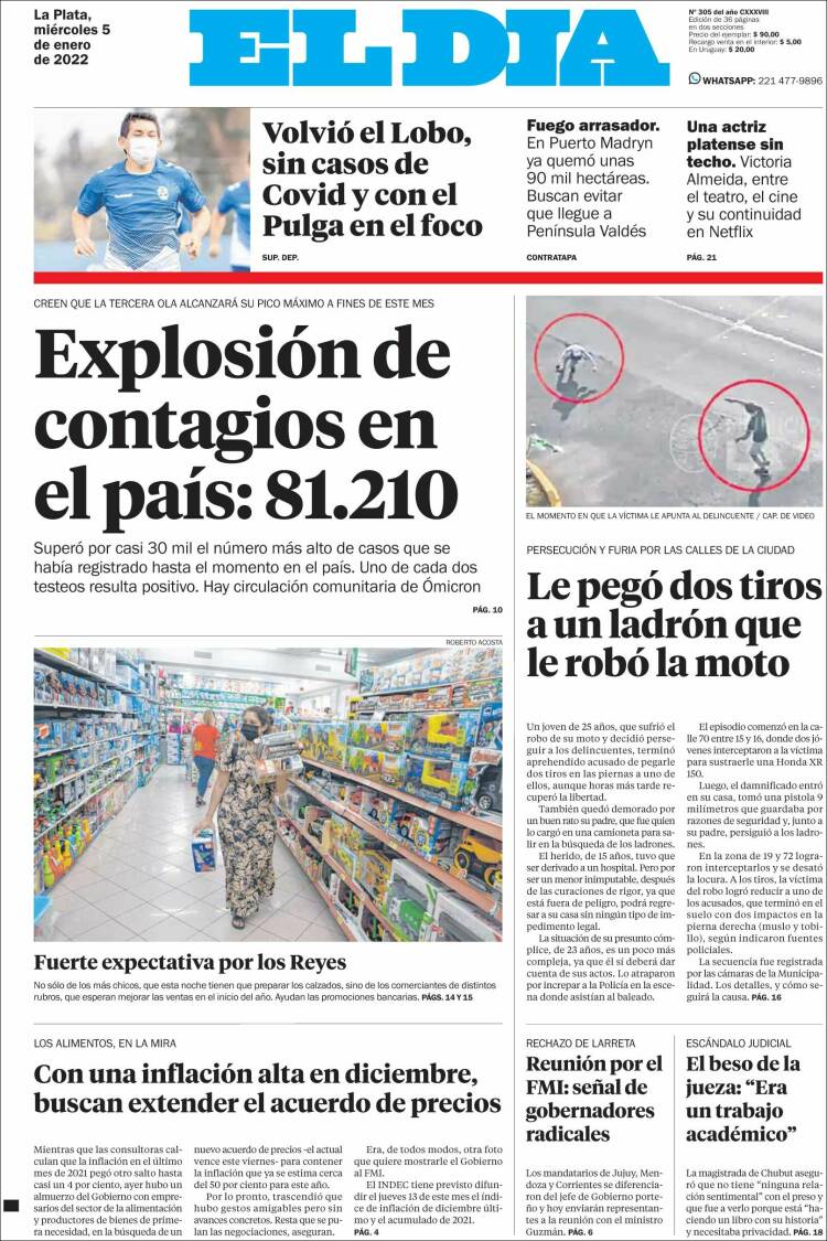 Portada de El Día de la Plata (Argentina)