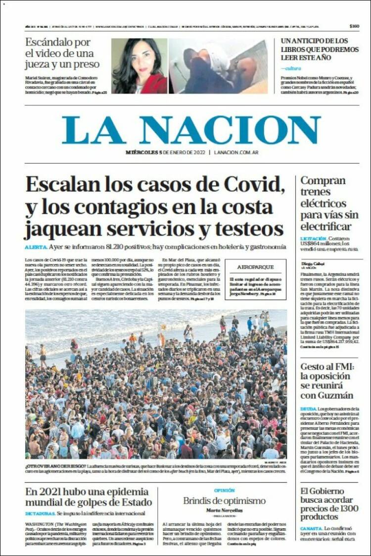 Portada de La Nación (Argentina)