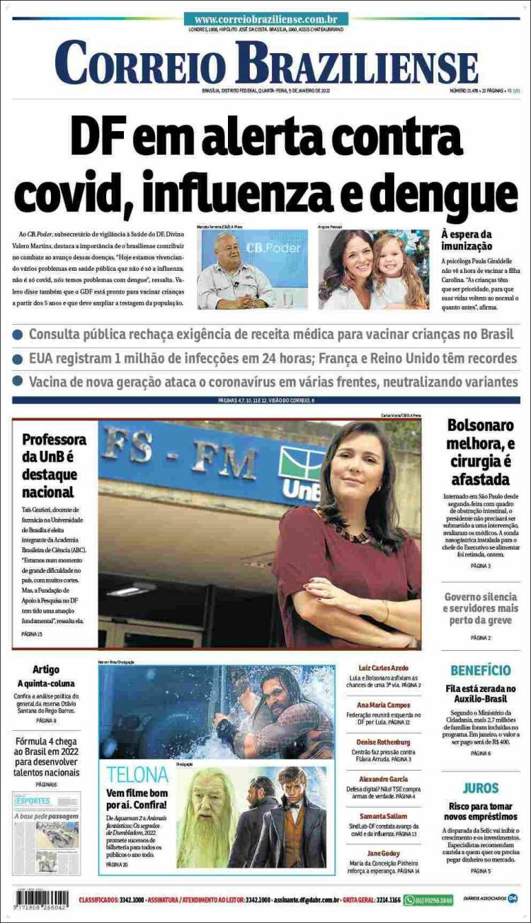 Portada de Correio Braziliense (Brasil)