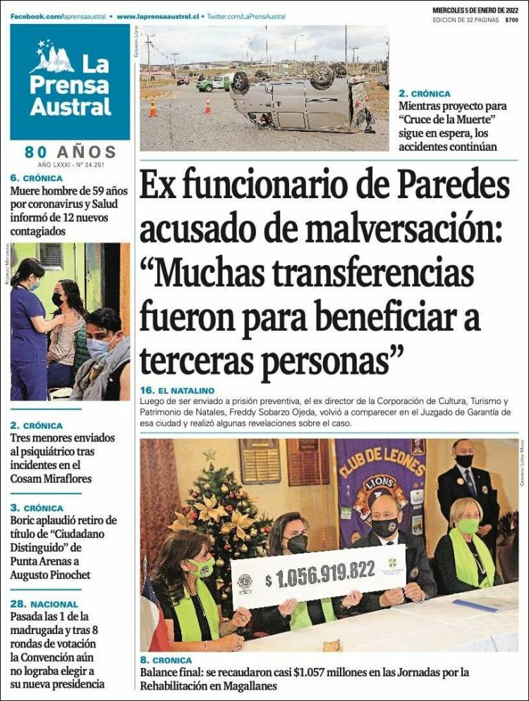 Portada de El Magallanes (Chile)