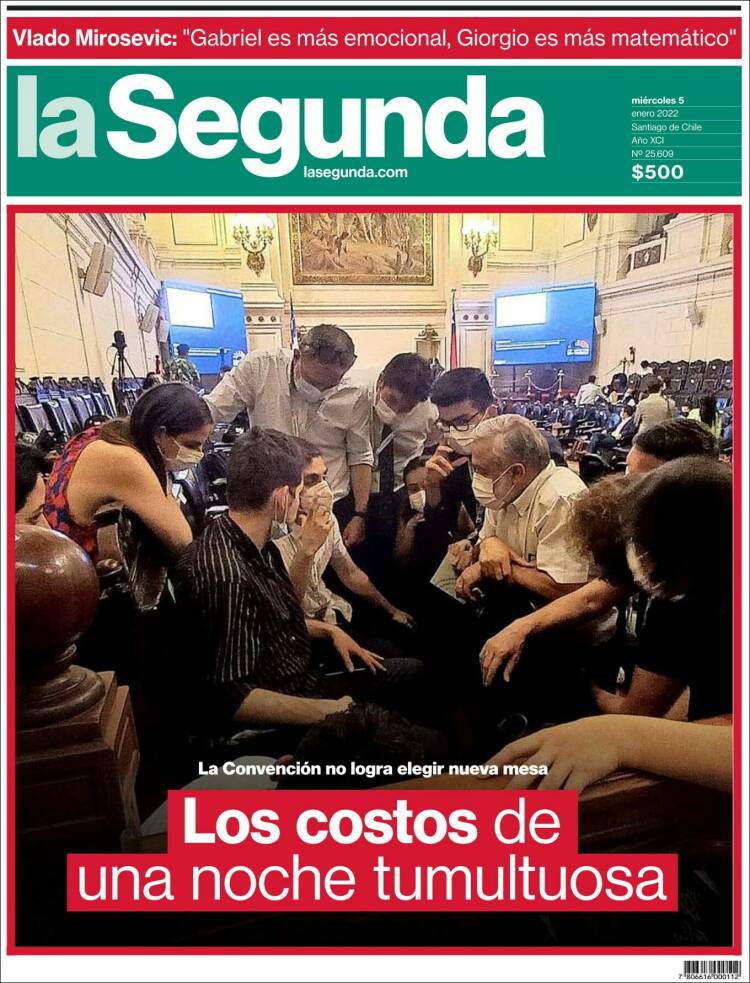 Portada de La Segunda (Chile)