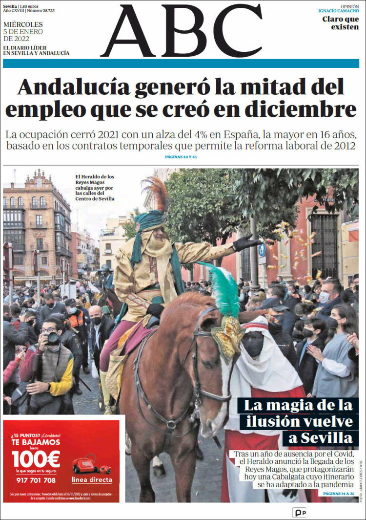 Portada de ABC - Sevilla (Espa&ntilde;a)