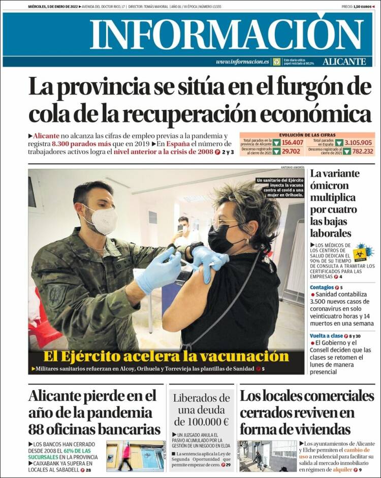 Portada de Diario Información (Espa&ntilde;a)