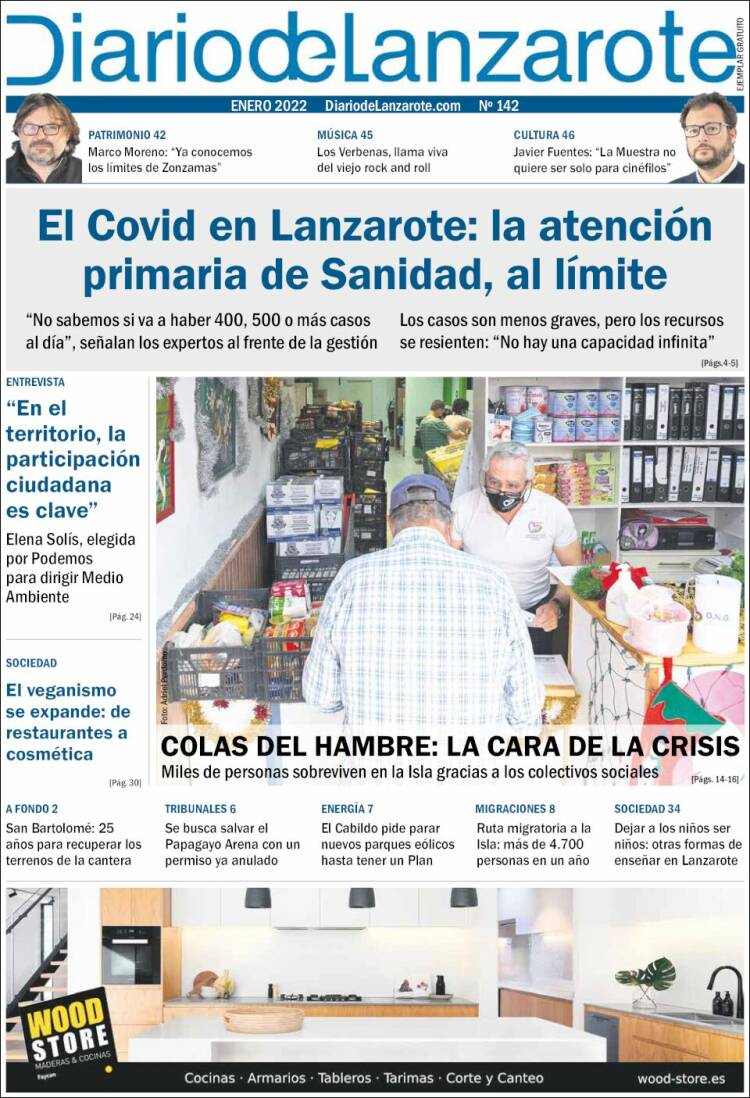 Portada de Diario de Lanzarote (Espa&ntilde;a)