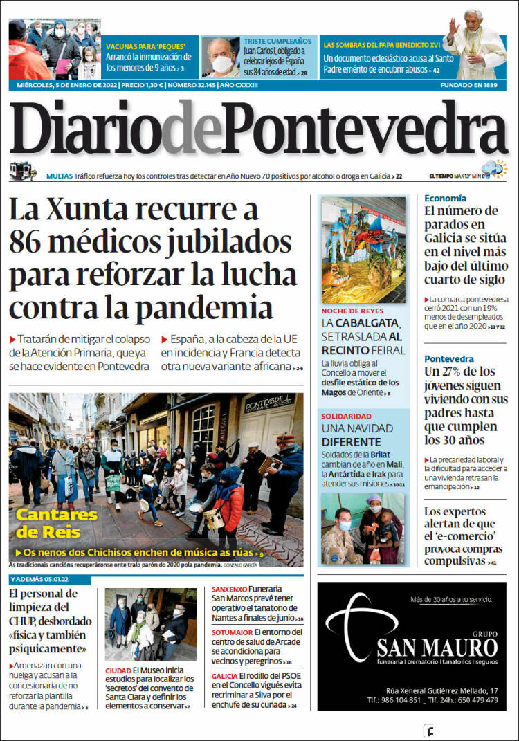 Portada de Diario de Pontevedra (Espa&ntilde;a)