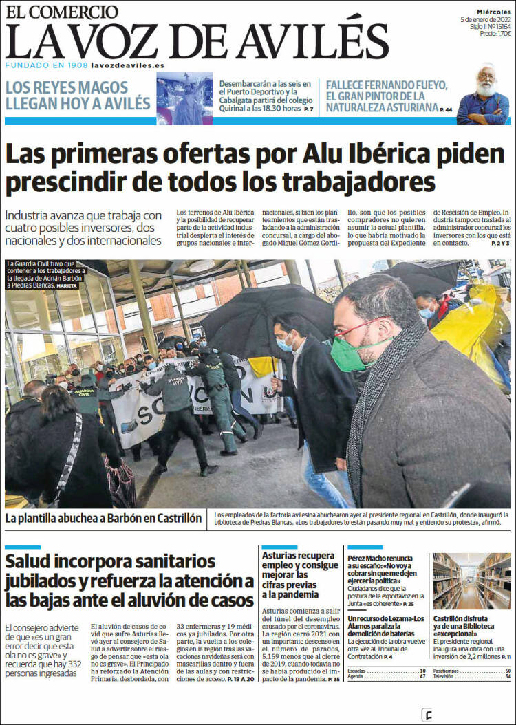Portada de El Comercio - Avilés (Espa&ntilde;a)