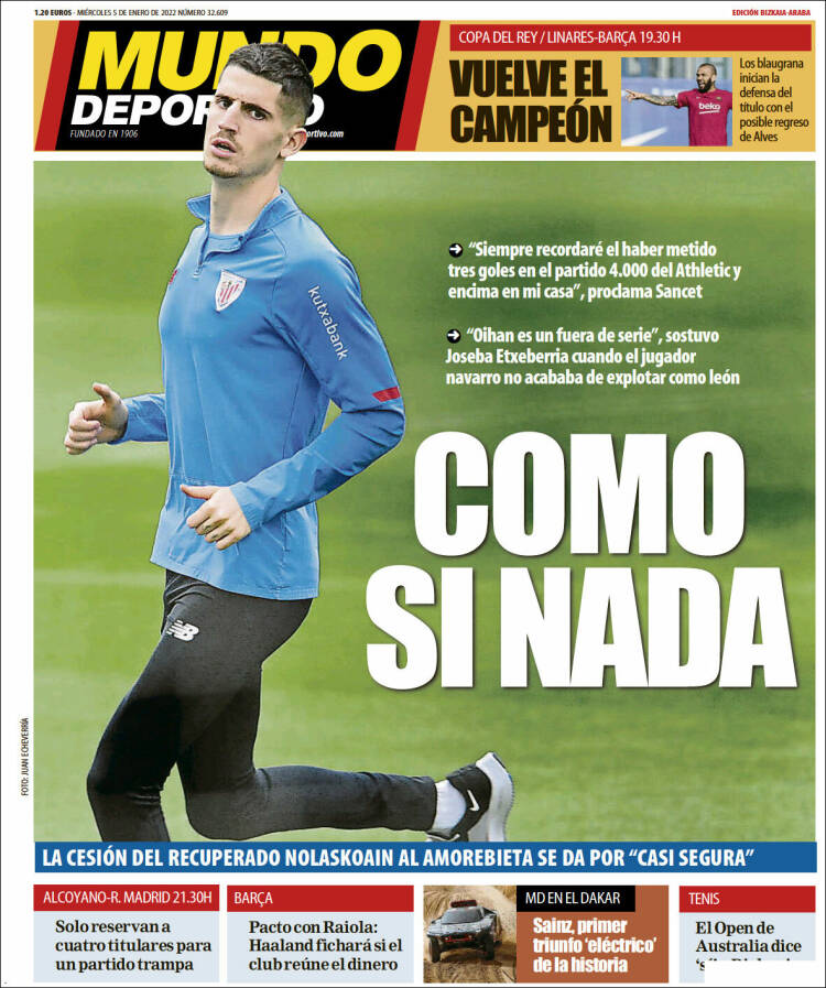 Portada de Mundo Deportivo Bizkaia (Espa&ntilde;a)