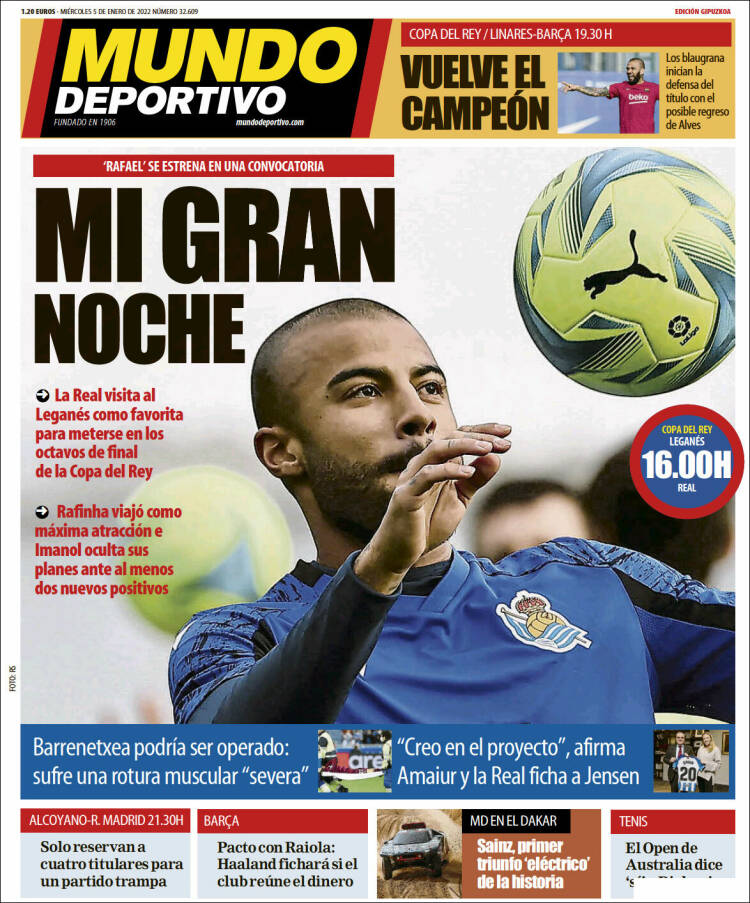 Portada de Mundo Deportivo Gipuzkoa (Espa&ntilde;a)