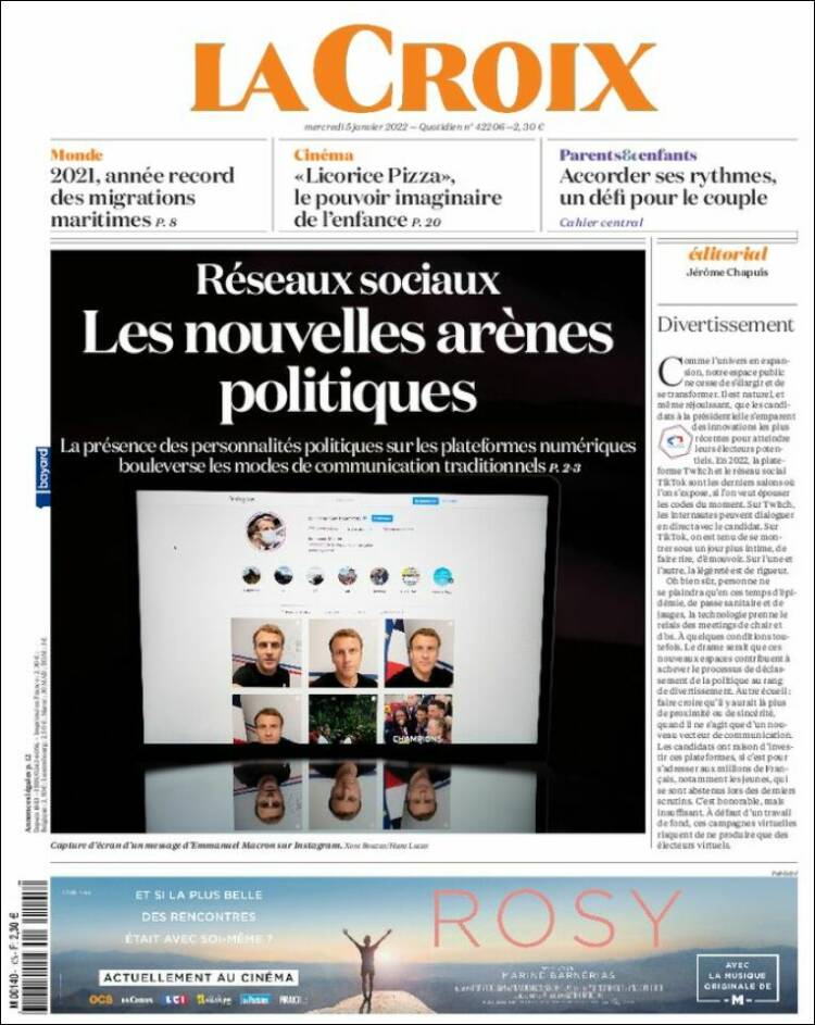 Portada de La Croix (Francia)