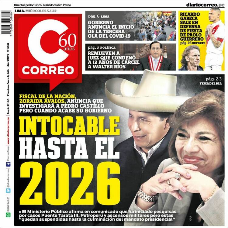 Portada de Diario Correo (Per&uacute;)