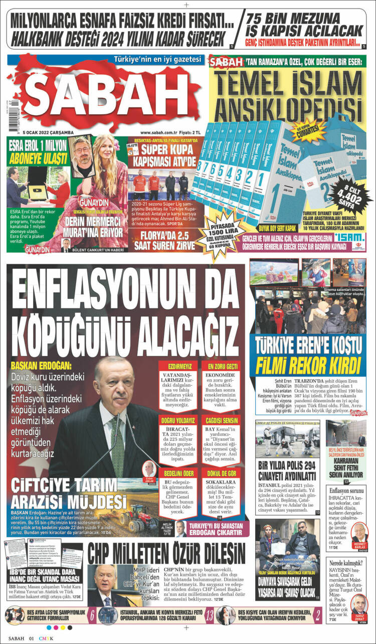 Portada de Sabah (Turqu&iacute;a)
