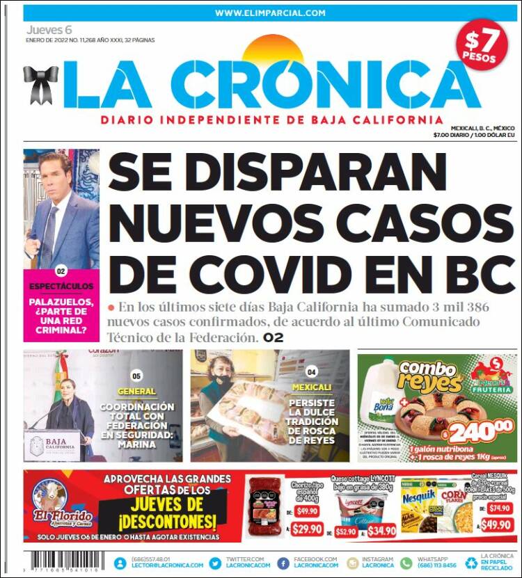 Portada de La Crónica de Baja California (México)