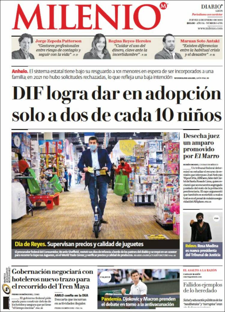 Portada de Milenio de León (México)