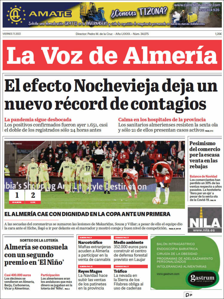 Portada de La Voz de Almería (Espa&ntilde;a)