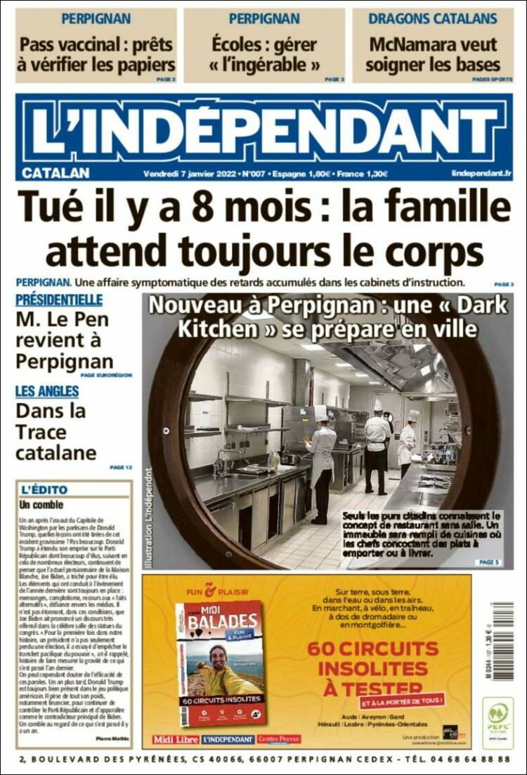 Portada de Le Indépendant (Francia)