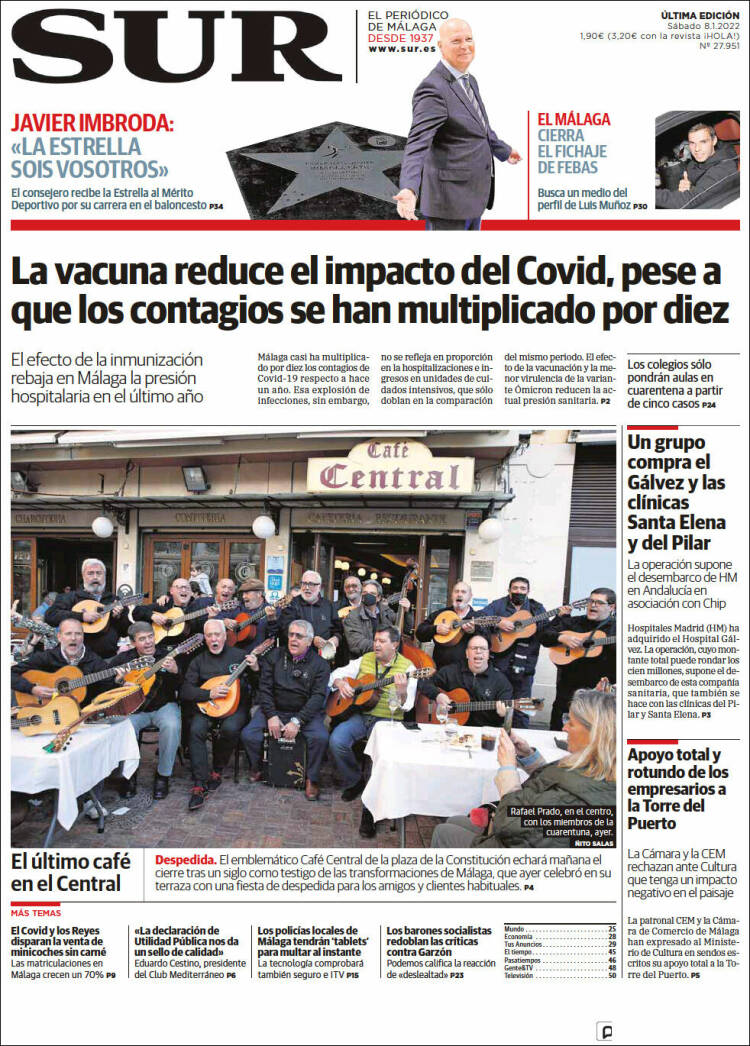 Portada de Diario el Sur (Espa&ntilde;a)