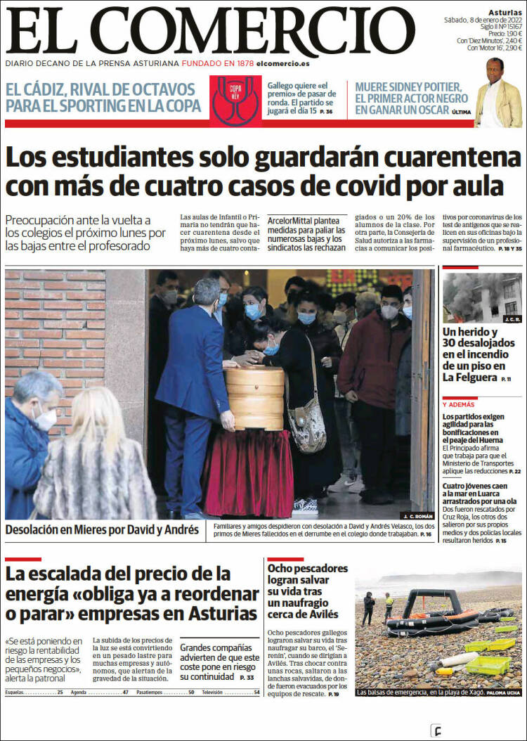 Portada de El Comercio (Espa&ntilde;a)