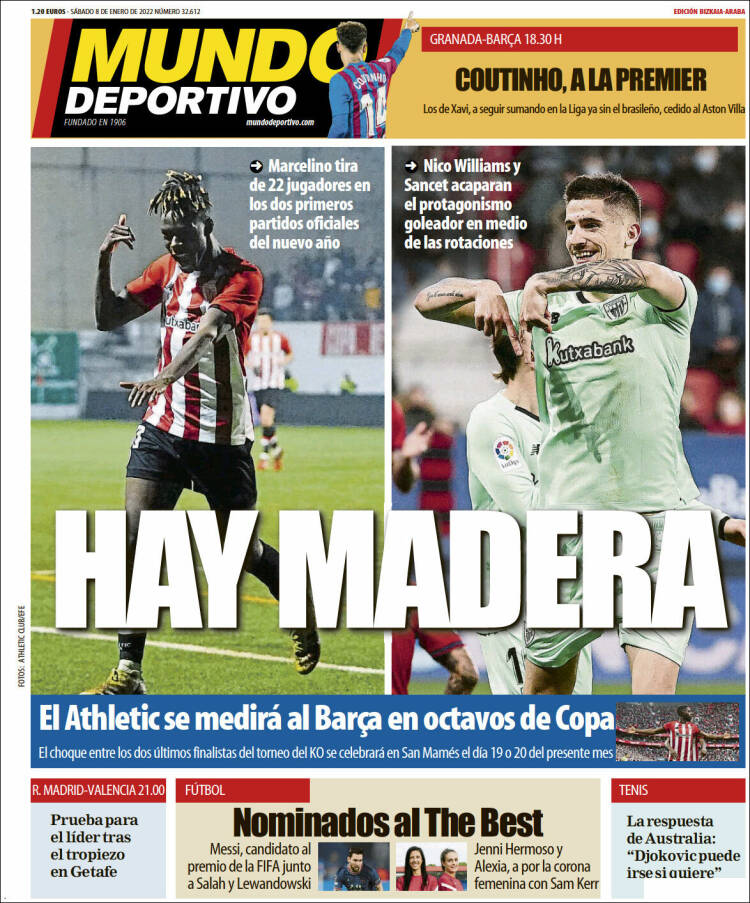 Portada de Mundo Deportivo Bizkaia (Espa&ntilde;a)