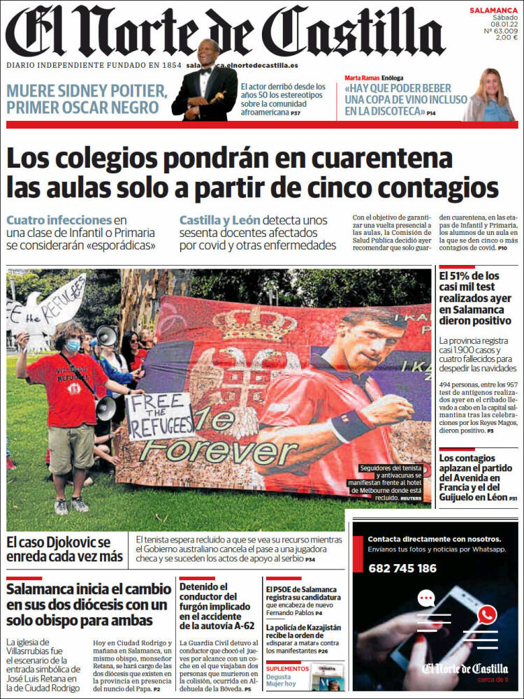 Portada de Norte de Castilla - Salamanca (Espa&ntilde;a)