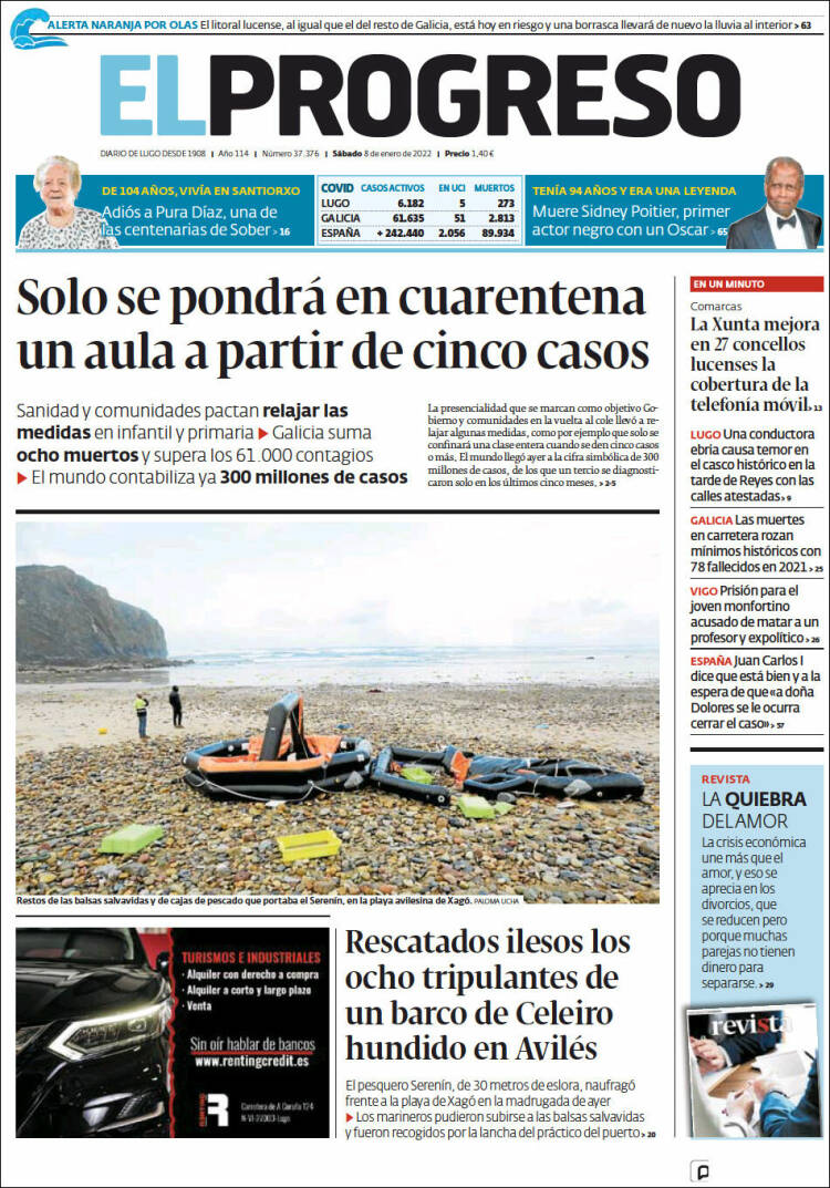 Portada de El Progreso (Espa&ntilde;a)