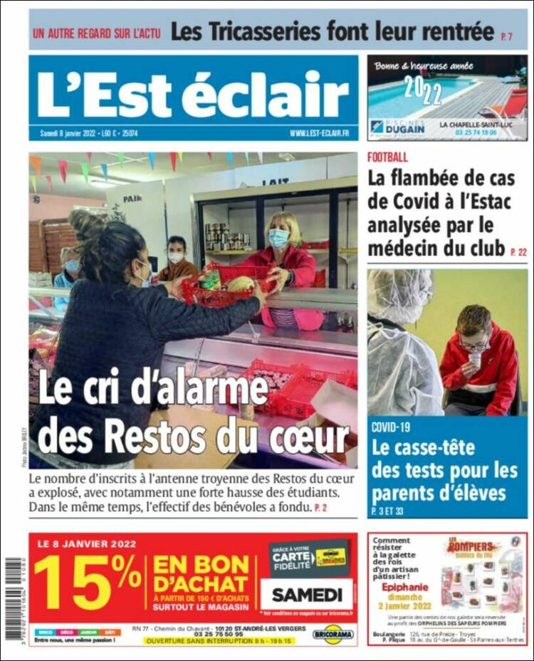 Portada de L'Est Eclair (Francia)