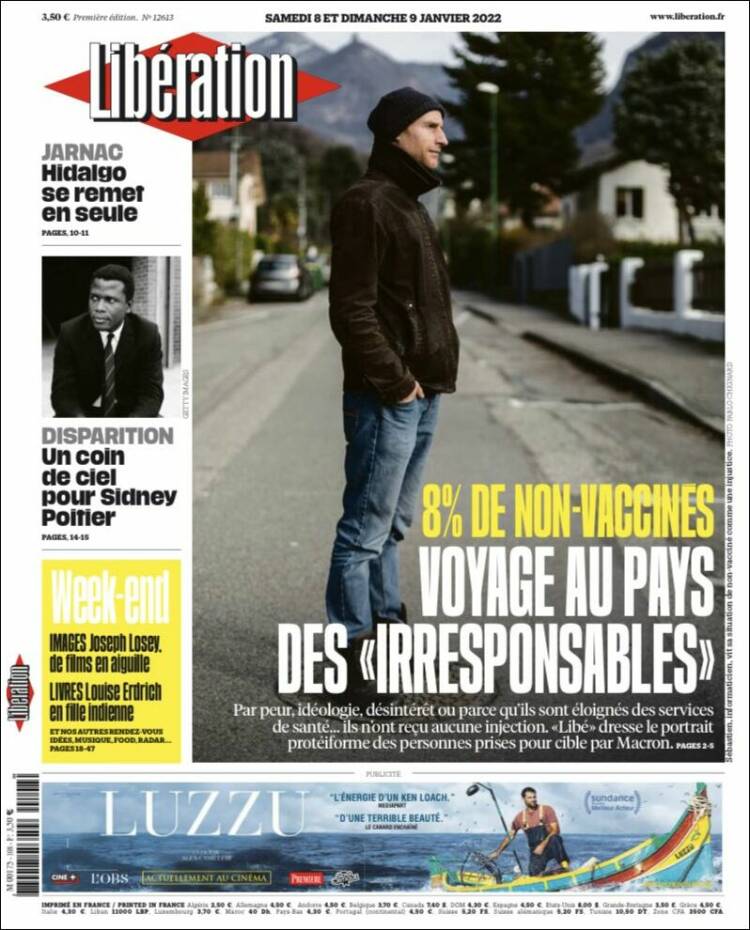 Portada de Libération (France)