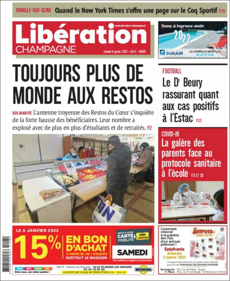 Portada de Libération Champagne (Francia)