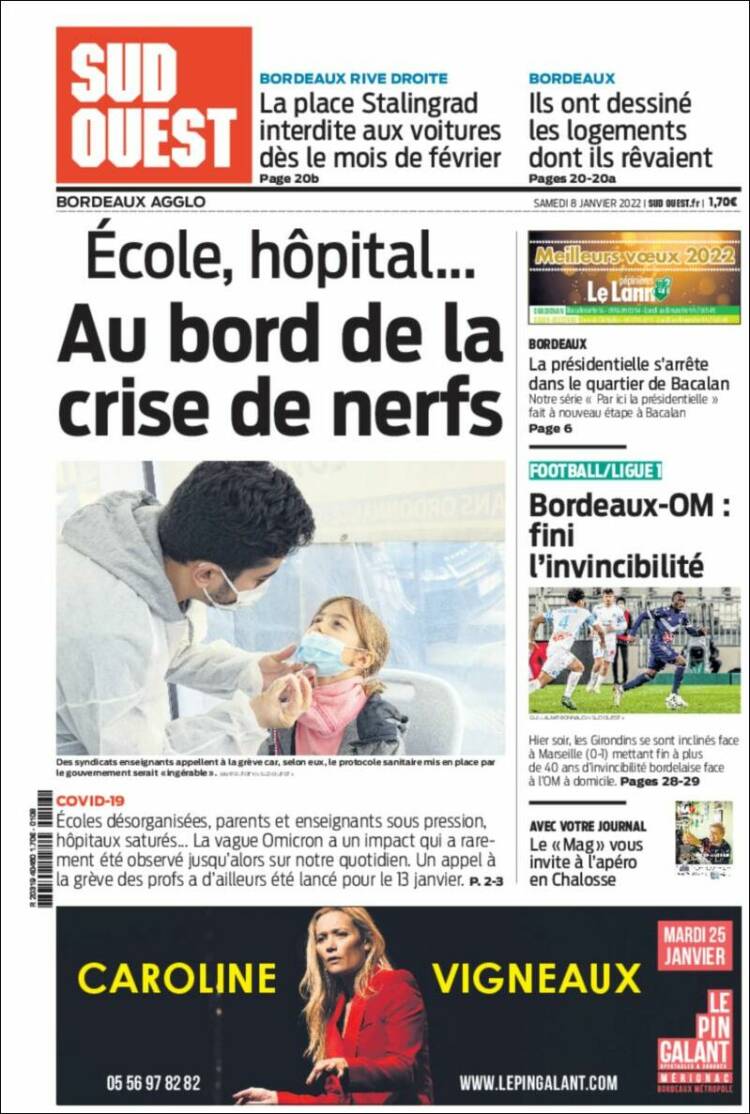 Portada de Sud Ouest (France)