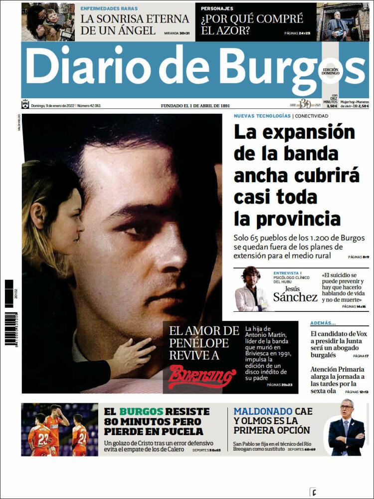 Portada de Diario de Burgos (España)