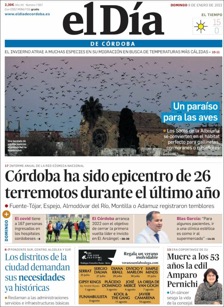 Portada de El Día de Córdoba (España)