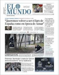 Portada de El Mundo (España)