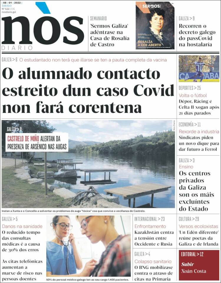 Portada de Nòs Diario (España)