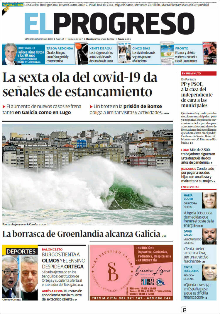 Portada de El Progreso (España)