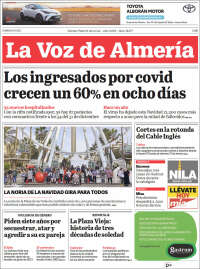 Portada de La Voz de Almería (España)