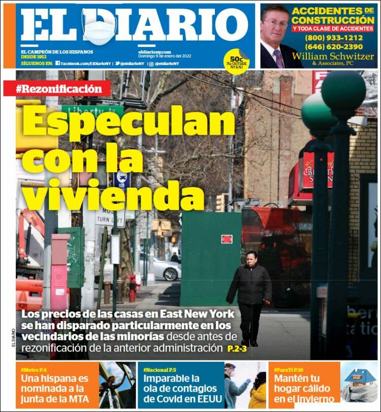 Portada de El Diario NY (USA)