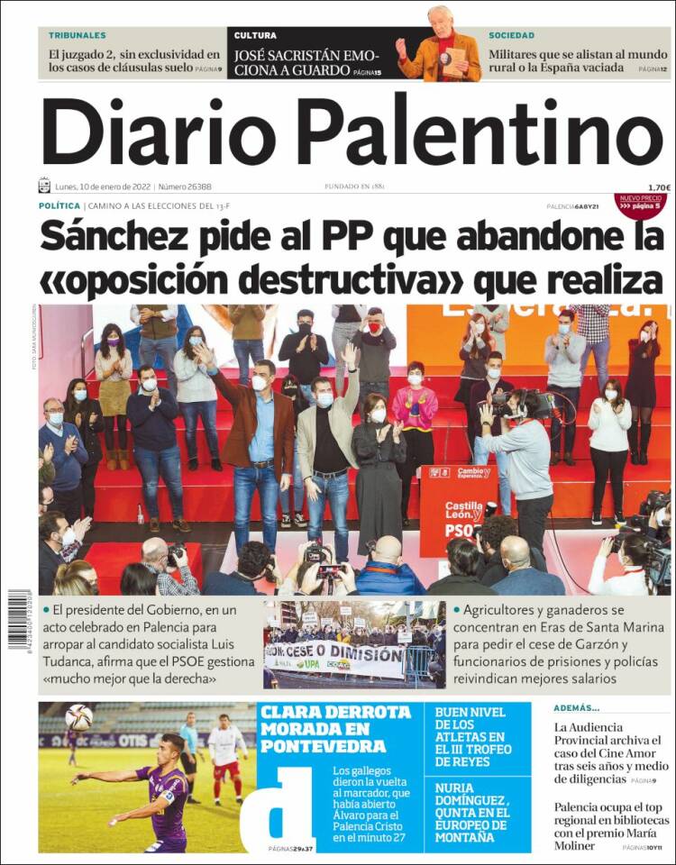 Portada de Diario Palentino (Espa&ntilde;a)