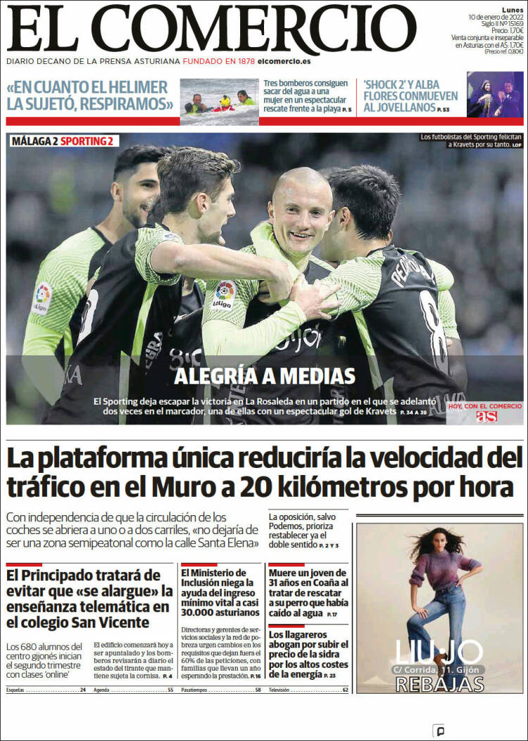 Portada de El Comercio - Gijón (Espa&ntilde;a)