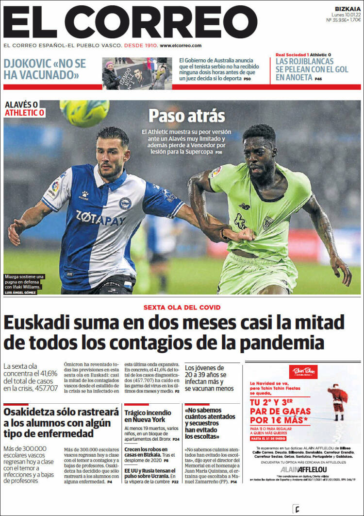 Portada de El Correo (Espa&ntilde;a)