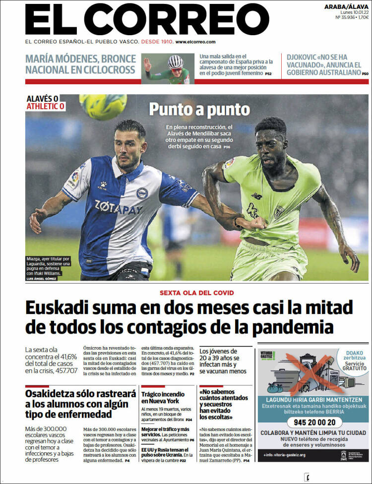 Portada de El Correo - Álava (Espa&ntilde;a)