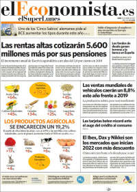 Portada de El Economista (Espa&ntilde;a)