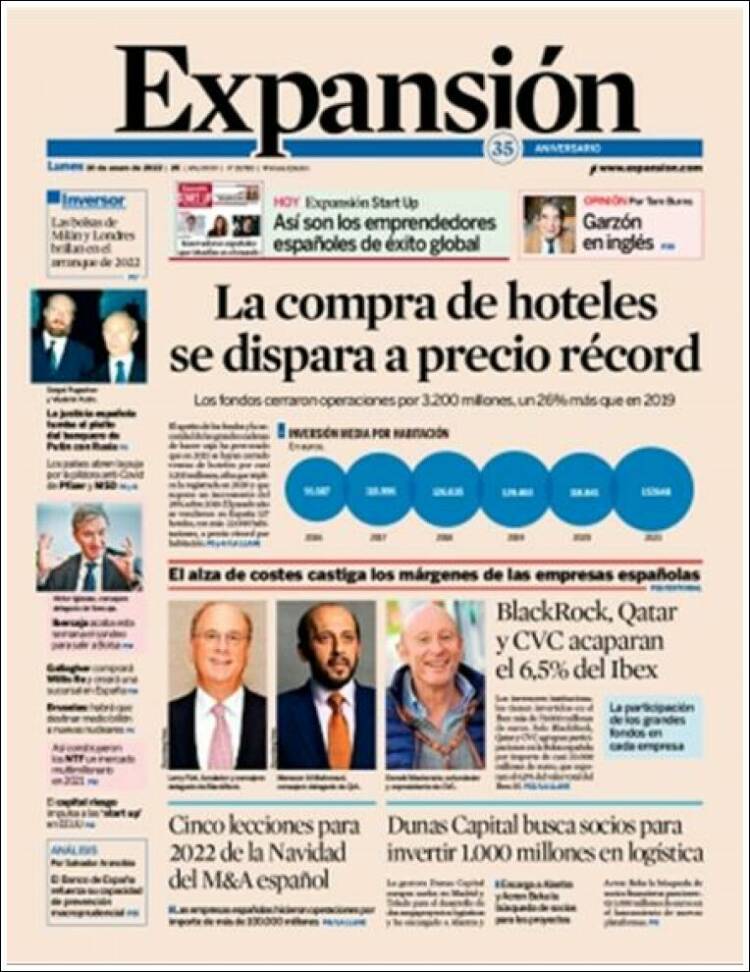 Portada de Expansión (Espa&ntilde;a)