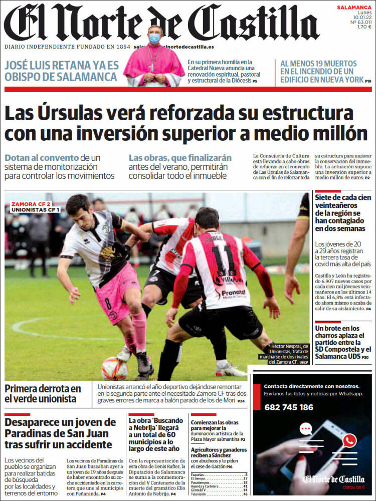 Portada de Norte de Castilla - Salamanca (Espa&ntilde;a)